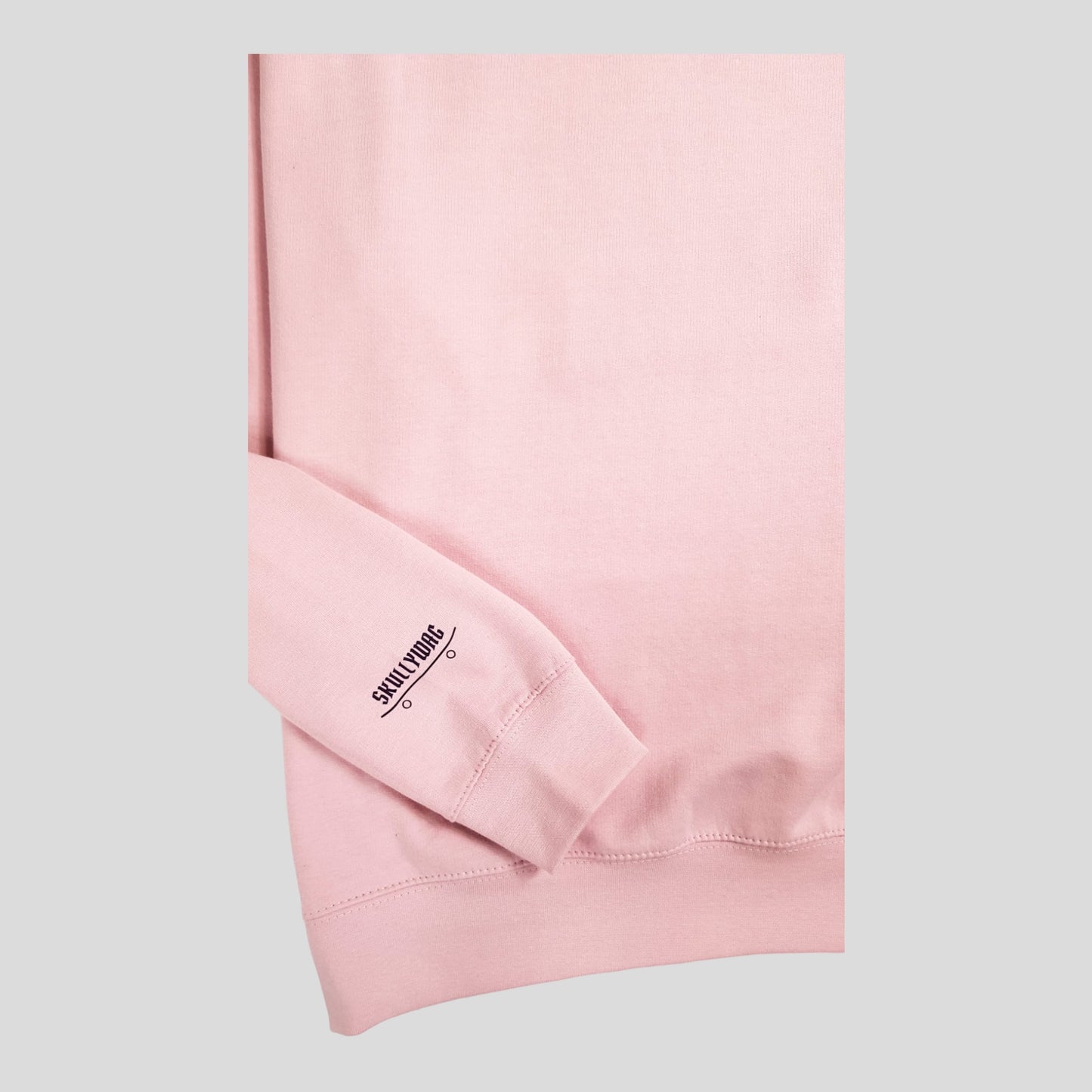 Bubblegum pink/ aubergine/blue logos