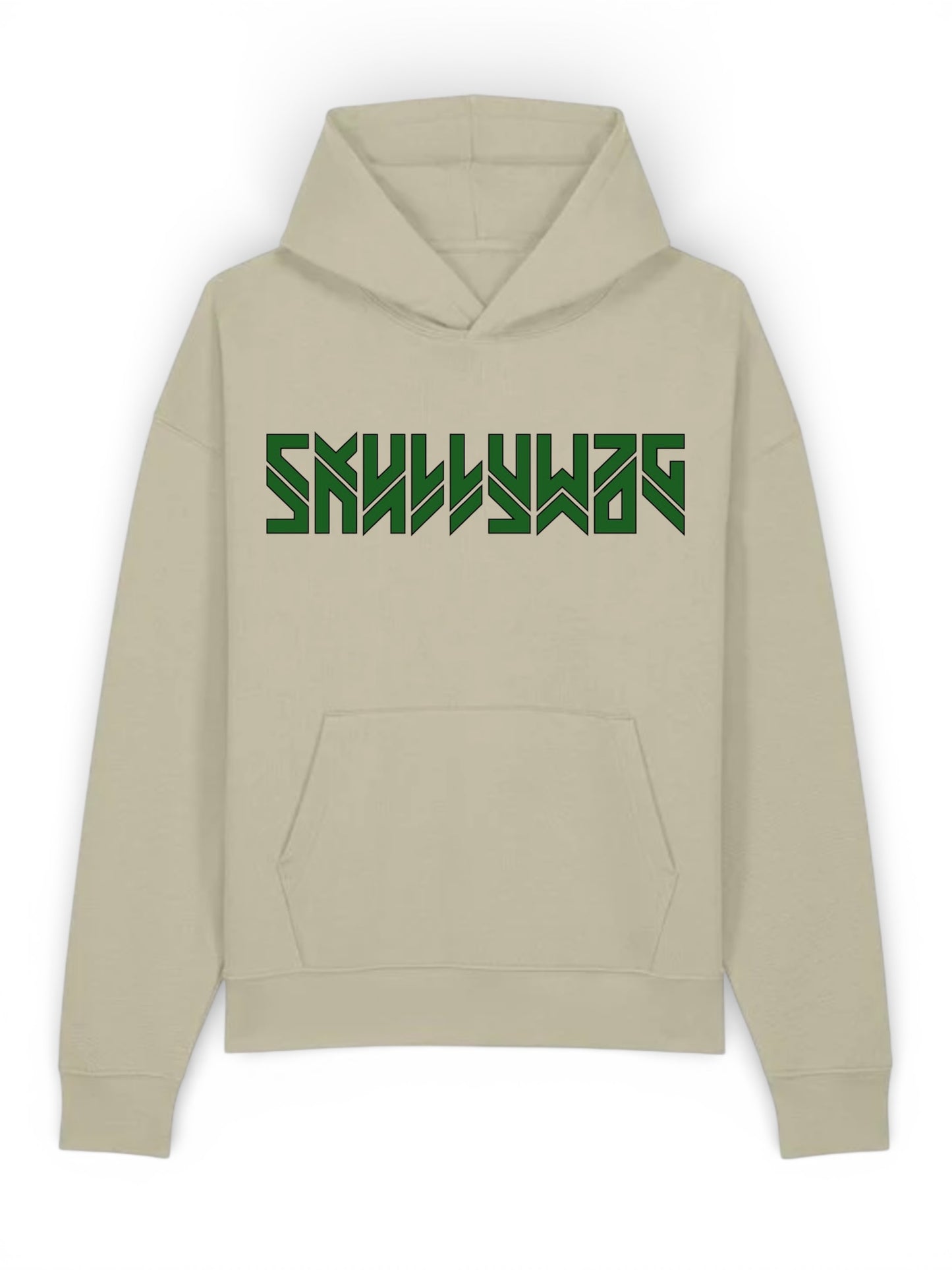 Sage green hoodie/green felt vinyl logo