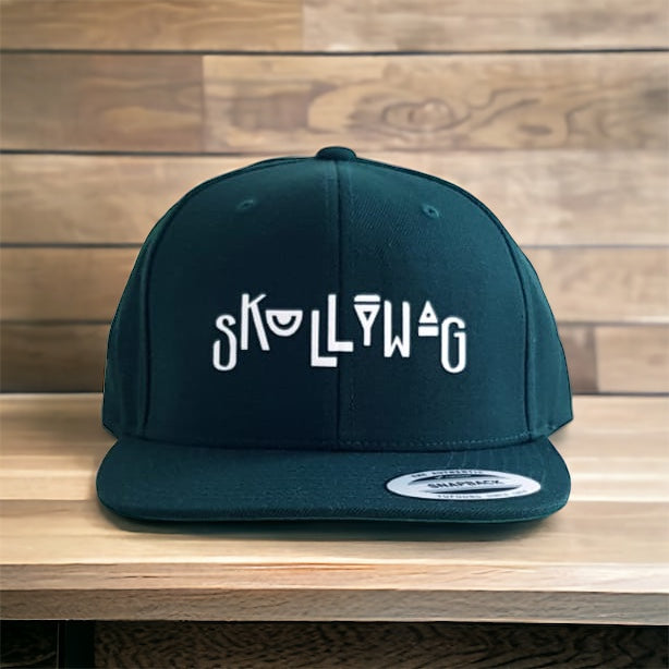 Green baseball cap/confetti text