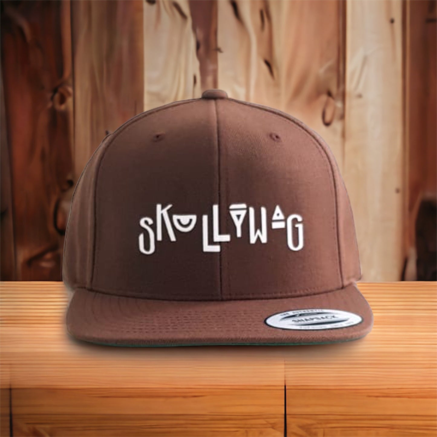 Flat peak/chocolate baseball cap