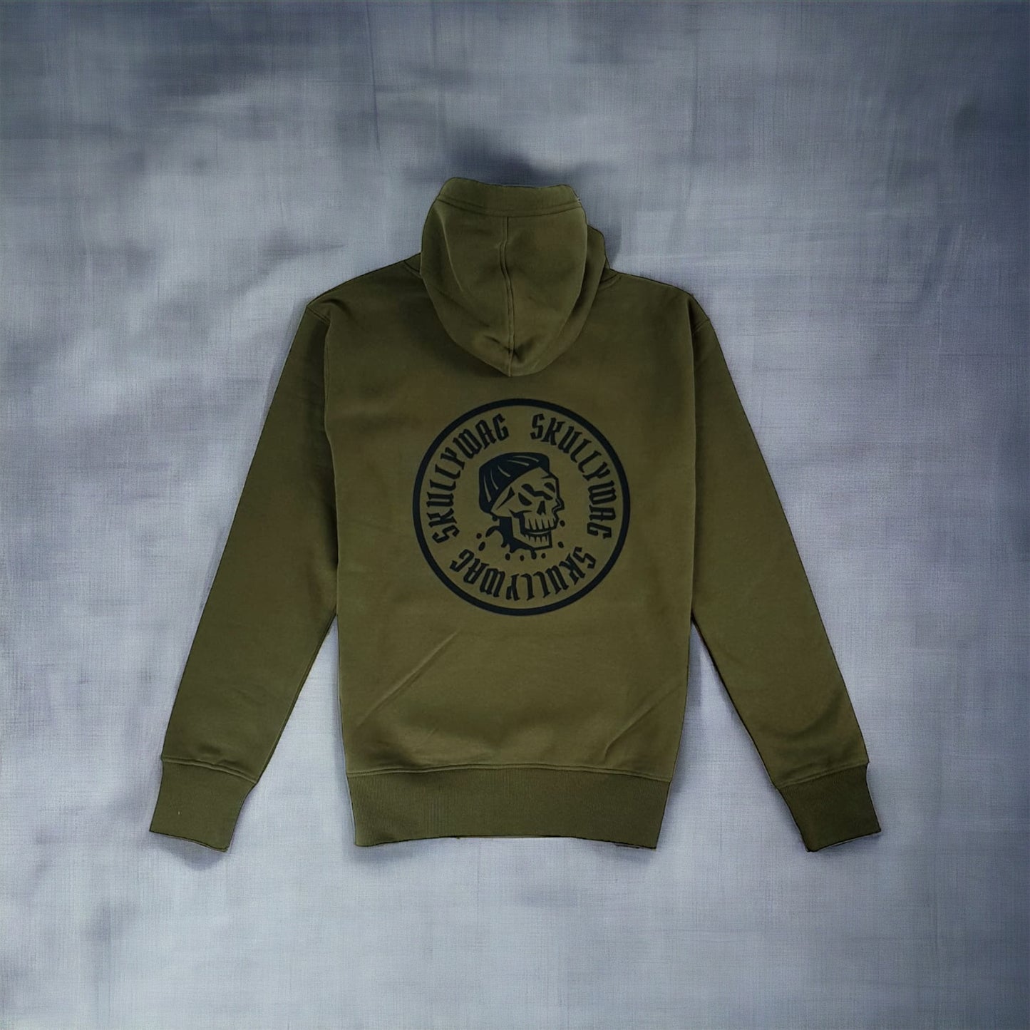 Khaki hoodie/black logo