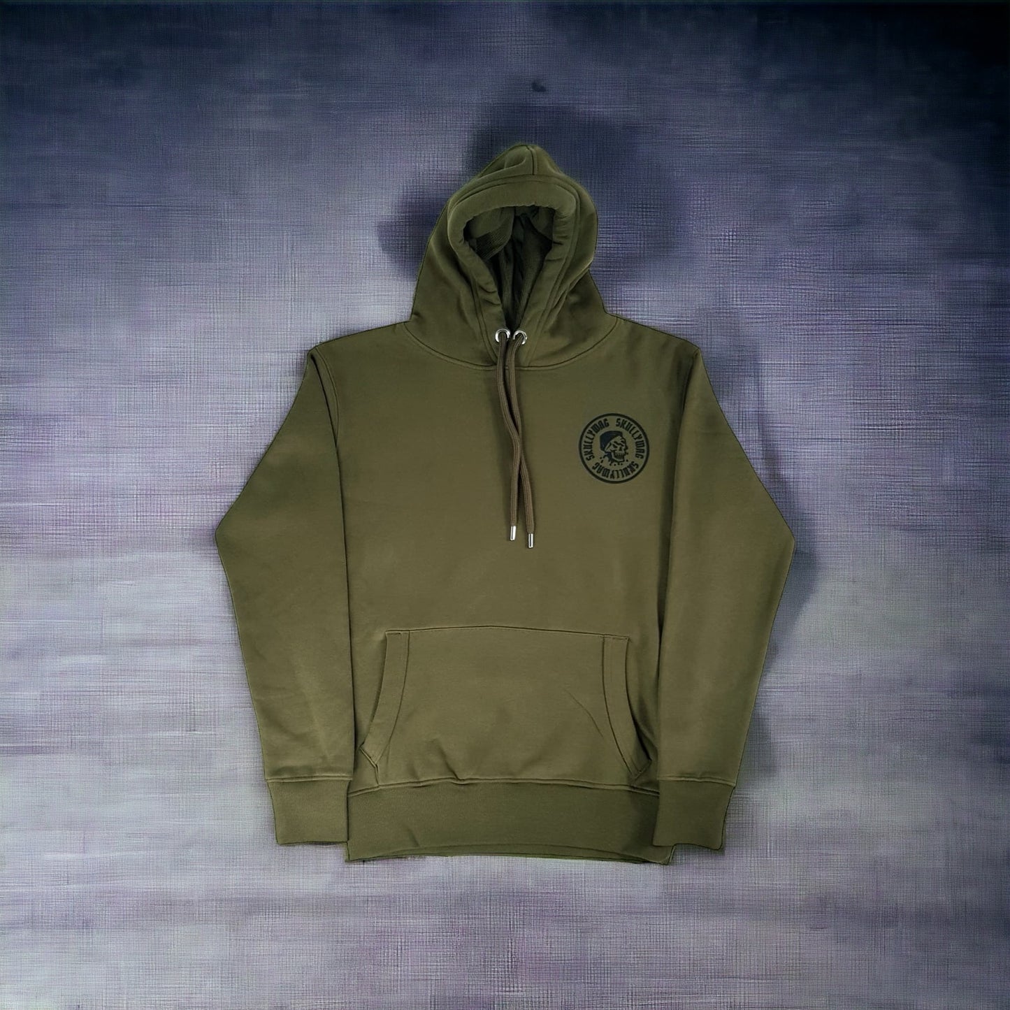 Khaki hoodie/black logo