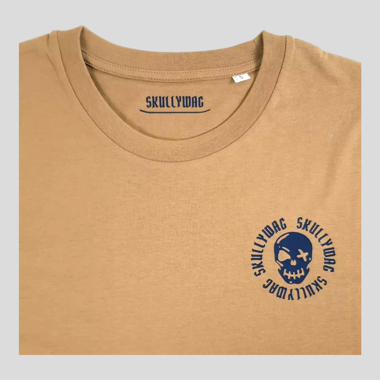Desert sand/navy pirate logo