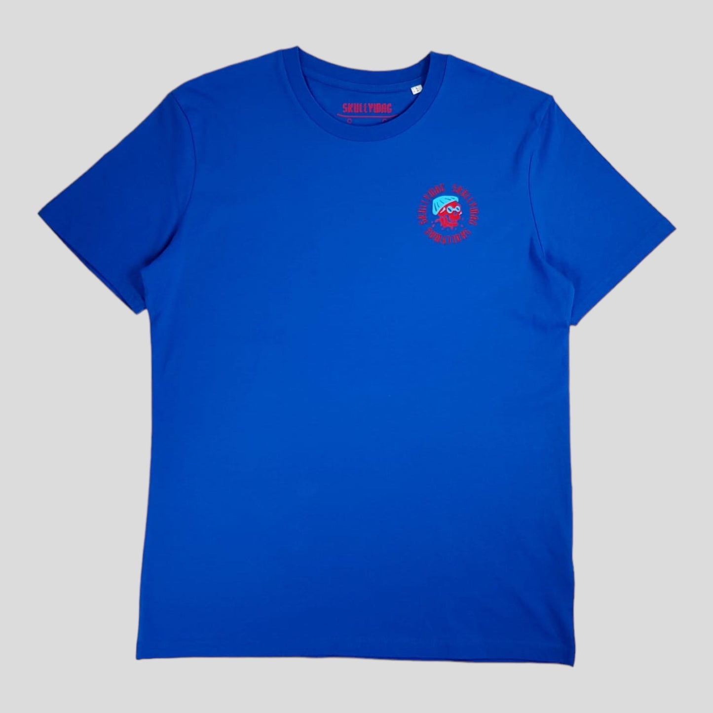 Royal blue/red/ baby blue logo