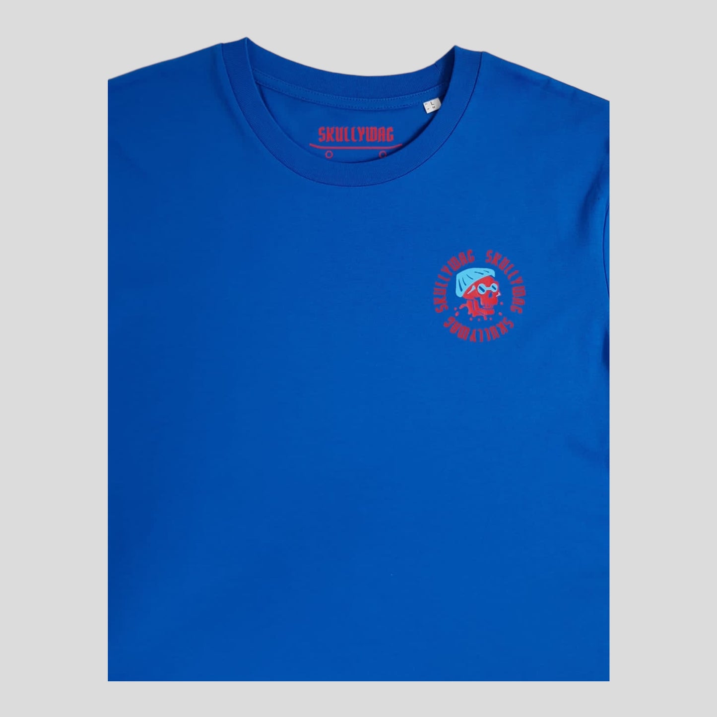 Royal blue/red/ baby blue logo