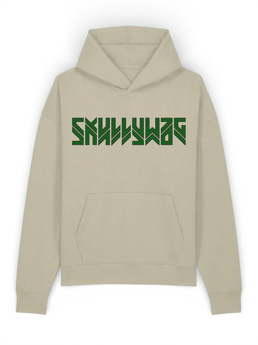 Sage green hoodie/green felt vinyl logo