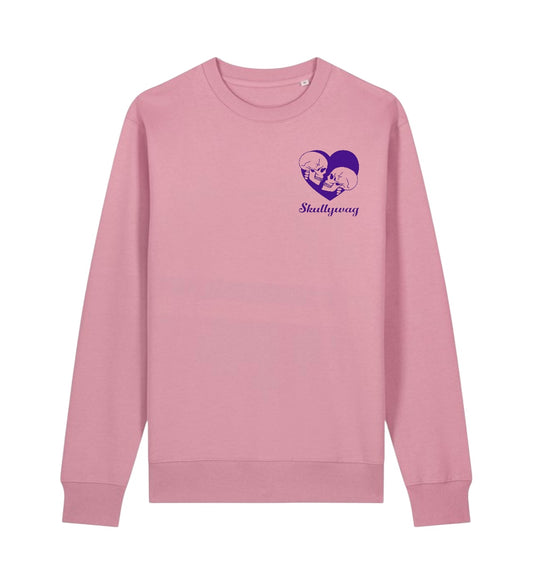 Lilac dream sweater/purple raised felt logo