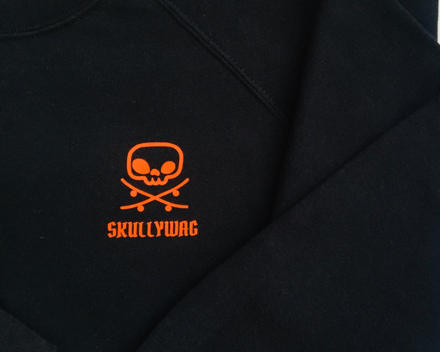 Sku black sweater orange logos