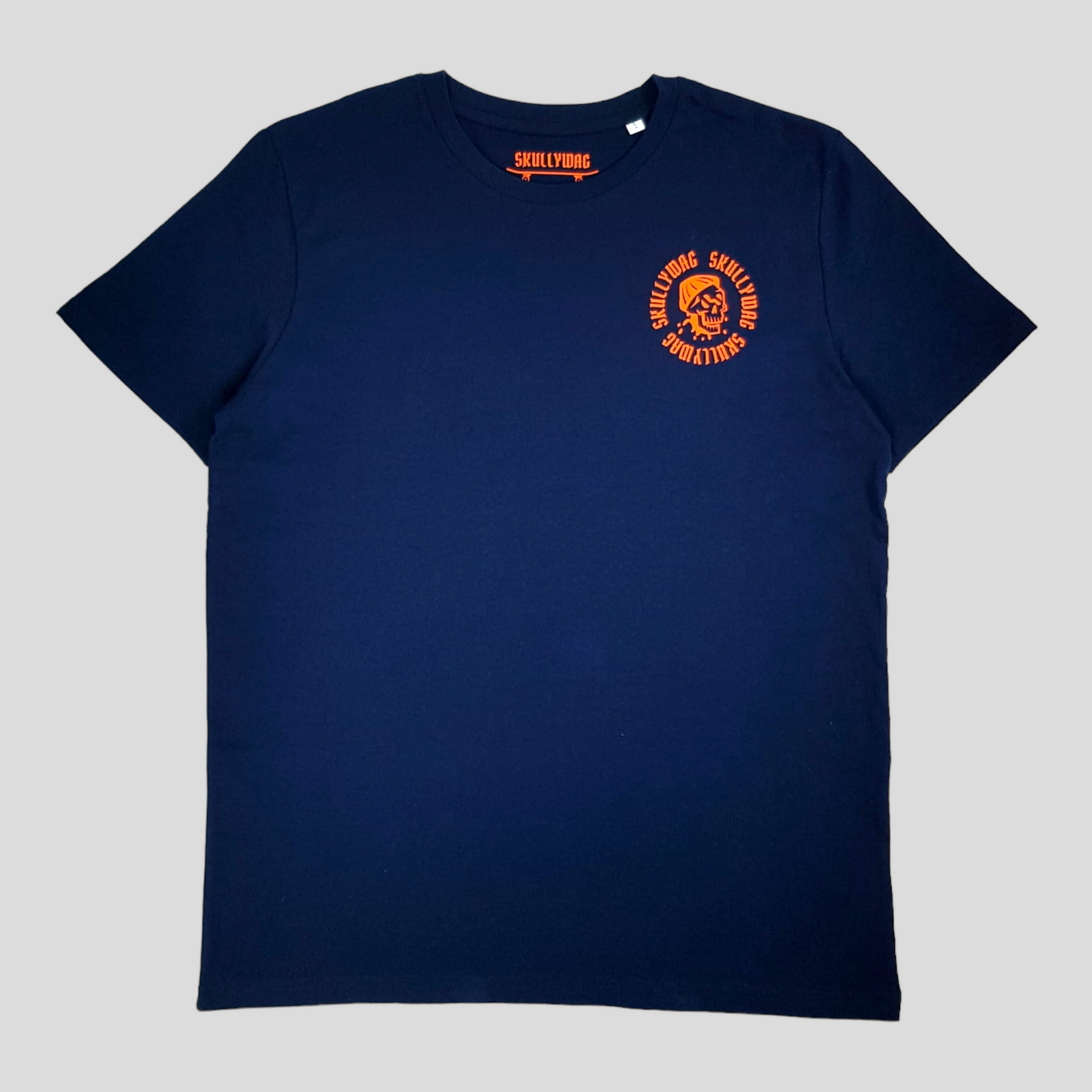 Navy/orange logos