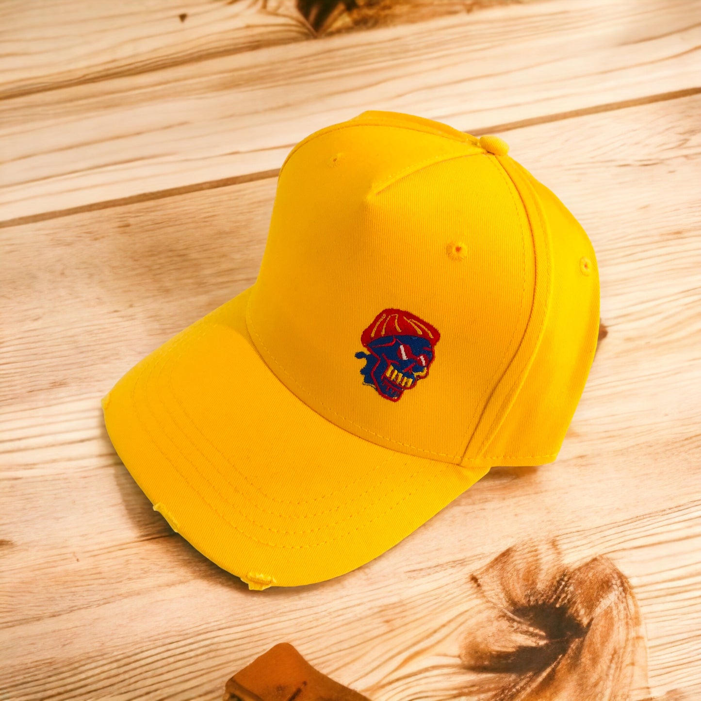 Sku distressed cargo cap yellow